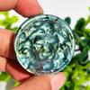 CHYIFSHIYM Natural Labradorite Lion Head Carving 3.8 cm / 1.5 in Blue Flash Hand-Carved Healing Crystal Pendant | DIY Jewelry & Energy Stone Decoration view 3