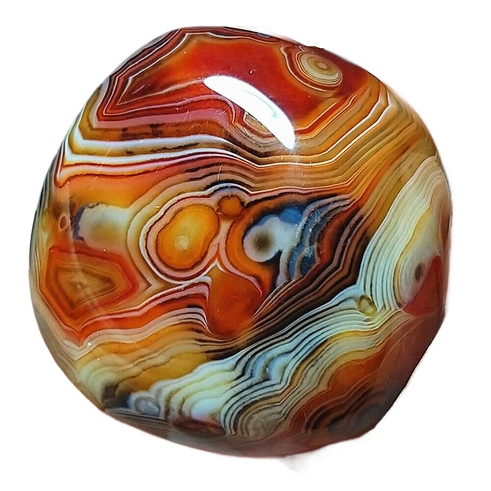 PPOZYLPC 1pc 150-200g Polished Silk Banded Lace Agate Crystal Madagascar