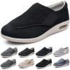 Diabetic Shoes for Edema, Extra Width, Lightweight Walking Shoes, Adjustable Closure, Breathable Non-Slip Sneakers with Air Cushion for Swollen Feet Black view 1