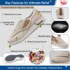 Diabetic Shoes for Edema, Extra Width, Lightweight Walking Shoes, Adjustable Closure, Breathable Non-Slip Sneakers with Air Cushion for Swollen Feet Black view 2