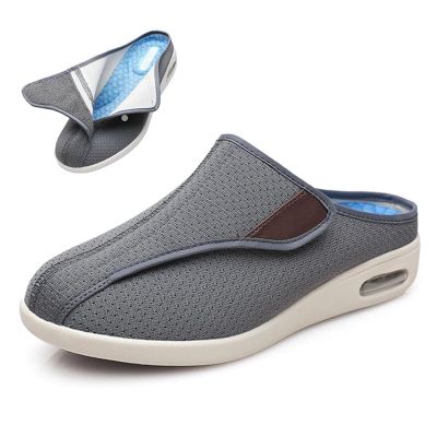 Wide Width Diabetic Shoes, Edema Slippers with Adjustable Strap, Lightweight Walking Shoes, Ideal for Diabetes, Swollen Feet, Plantar Fasciitis, and Foot Pain Relief