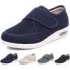 Extra Wide Air Cushion Shoes, Lightweight Diabetic Sneakers with Adjustable Closures, Easy On/Off Walking Shoes for Elderly, Comfortable Footwear for Swollen Feet Blue view 1