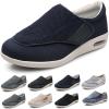 Diabetic Shoes for Edema, Extra Width, Lightweight Walking Shoes, Adjustable Closure, Breathable Non-Slip Sneakers with Air Cushion for Swollen Feet Blue view 1