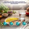 6x Food Earth Curry Bombay Lentil Turmeric Rice 10.58 OZ Bundle with Shot Glass Plant-Based Ready Meal with Lentils and Turmeric Rice for Quick Heating & Easy Serving Gift Set (7 Items) view 4