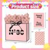 Ranfashiong Large 13" Pink 30th Birthday Gift Bag with Tissue Paper Bow Ribbon and Card for Women Girls Anniversary Party Present (EST.1996 30st) view 2