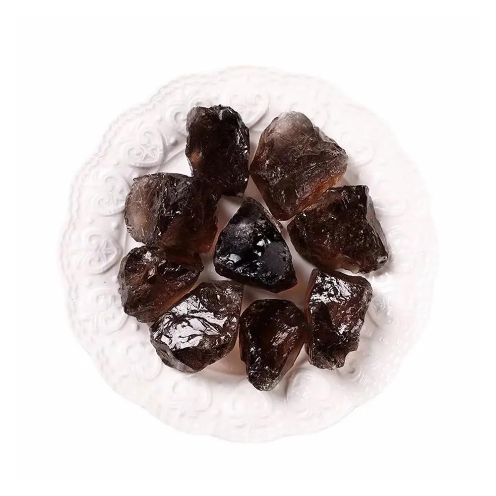PPOZYLPC 195-205g 1bag Smoky Quartz Raw Stone Mine Tea Crystal Rock Gem