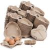 100 Pcs Easter Heart Shaped Eggs Cartons 3 Count Heart Shaped Paper Pulp Egg Container with Jute Rope Reusable for Kitchen Holiday Gifts Market Farm view 1