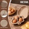 100 Pcs Easter Heart Shaped Eggs Cartons 3 Count Heart Shaped Paper Pulp Egg Container with Jute Rope Reusable for Kitchen Holiday Gifts Market Farm view 4