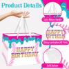 JORHANCE Baseball Drip Birthday Gift Bags With Tissue Paper & Bday Card - Large Wrapping Paper Bag for Ice Cream Drip Baseball Birthday Party Decorations view 2