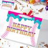JORHANCE Baseball Drip Birthday Gift Bags With Tissue Paper & Bday Card - Large Wrapping Paper Bag for Ice Cream Drip Baseball Birthday Party Decorations view 4