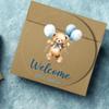 Newborn Bundle of Joy Baby Boy Arrival Blue Teddy Bear Balloons Birth Announcement Cards Personalized Custom Made Gift | Share Big News W/ Family & Friends | Envelope Included | Welcome Your New Baby in Style view 1