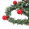 Aramox Xmas Candle Rings, 12Pcs Mini Wreaths for Pillars & Tapers, Artificial Berry & Grass Holiday Decor for Table, Wedding & Party view 2
