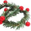 Aramox Xmas Candle Rings, 12Pcs Mini Wreaths for Pillars & Tapers, Artificial Berry & Grass Holiday Decor for Table, Wedding & Party view 3