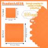 RINDOJIN 100 pcs 2-Ply Orange Scalloped Cocktail Napkins Folded 5 x 5 inch Fall Disposable Paper Dessert Napkins for Dinner Birthday Wedding Halloween Thanksgiving Party Autumn Beverage Napkin view 3