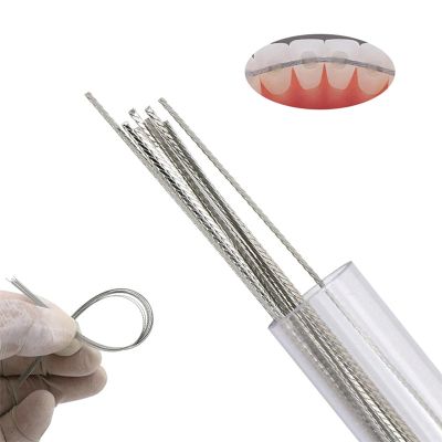 10 Pieces Ligature Retainers, Size 0.010-0.028/0.032 Lingual Retainer Wire for dontic Use 0.010-0.032 Inch
