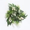 2 Pcs Eucalyptus Candle Ring Small Artificial Wreaths Greenery Leaves Pillar Holder Centerpieces for Wedding Door Wall Window Kitchen Cabinet Farmhouse Decoration(White) view 1