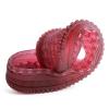 1 Pair Hand-Knitted Hook Line Soles Anti-Kick Soft Rubber Soles Anti-Slip Wearproof Shoe Repair Replacement(Red,41) view 3