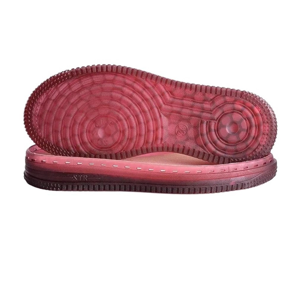 1 Pair Hand-Knitted Hook Line Soles Anti-Kick Soft Rubber Soles Anti-Slip Wearproof Shoe Repair Replacement(Red,43)