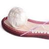 1 Pair Hand-Knitted Hook Line Soles Anti-Kick Soft Rubber Soles Anti-Slip Wearproof Shoe Repair Replacement(Red,35) view 2