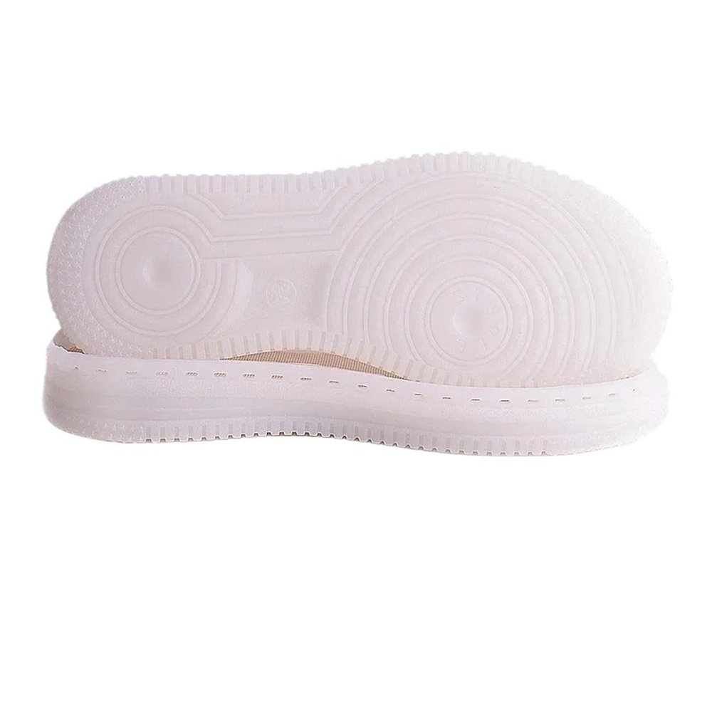 1 Pair Hand-Knitted Hook Line Soles Anti-Kick Soft Rubber Soles Anti-Slip Wearproof Shoe Repair Replacement(White,37)