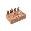 10Pcs Christmas Cartoon Boxes 3D Bear Santa Claus Christmas Candy Kraft Paper Cookie Boxes for Gift Giving School Party(Brown 10pcs set) view 1
