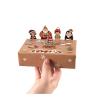10Pcs Christmas Cartoon Boxes 3D Bear Santa Claus Christmas Candy Kraft Paper Cookie Boxes for Gift Giving School Party(Brown 10pcs set) view 2