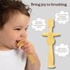 haakaa 360 Silicone Baby Toothbrush 100% Soft Food Grade Silicone, BPA-Free, Suction Base, Safe for Babies 6 Months+, Gentle Gum and Teeth Cleaning for Infants, Gum Massager (Banana) view 3