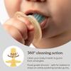 haakaa 360 Silicone Baby Toothbrush 100% Soft Food Grade Silicone, BPA-Free, Suction Base, Safe for Babies 6 Months+, Gentle Gum and Teeth Cleaning for Infants, Gum Massager (Banana) view 4