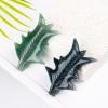 MIXIUJIEN Natural Green Fluorite Leaf Crystal Carving 3.13.5 Inches Hand-Carved Gemstone Maple Leaf Sculpture, 5 Pcs Set, 270 g view 2