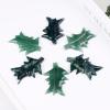 MIXIUJIEN Natural Green Fluorite Leaf Crystal Carving 3.13.5 Inches Hand-Carved Gemstone Maple Leaf Sculpture, 5 Pcs Set, 270 g view 4
