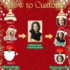 Personalized Christmas Stickers with Photo Face Custom Xmas Santa Hat Labels for Gift Boxes, Party Decorations, Envelopes, 15pcs, Style2 (Photo Name Style) view 3