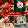 Personalized Christmas Stickers with Photo Face Custom Xmas Santa Hat Labels for Gift Boxes, Party Decorations, Envelopes, 15pcs, Style2 (Photo Name Style) view 4