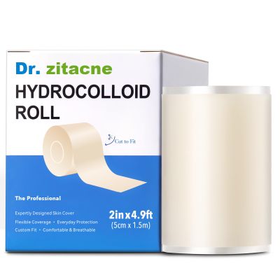 Pimple Patch Hydrocolloid Roll, Cut-to-Size Suit Various Blemishes, Waterproof, Ultra Absorbent, Flexible, Clean & Easy to Use, Protects Picking, First Aid for Acne, Cuts & Blisters (2 in 4.9 ft)