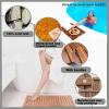 MZGTYW33in42in,Premium Teak Shower and Bath Mat for Indoor and Outdoor Use - Non-Slip WoodenPlatform, for Bathroom, Bathtub, Spa, Sauna, Pool, Indoor and Outdoor Use view 3