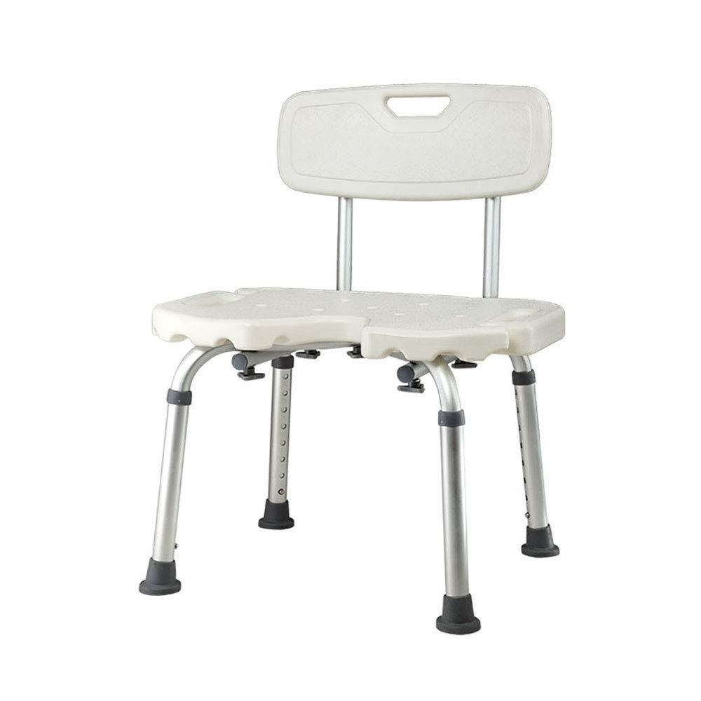 Shower Stool Shower Seat Shower Stool,Elderly Bath Chair with Detachable Backrest,Pregnant Women Anti-Slip Bath Stool,8 Height Adjustable
