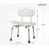 Shower Stool Shower Seat Shower Stool,Elderly Bath Chair with Detachable Backrest,Pregnant Women Anti-Slip Bath Stool,8 Height Adjustable view 2