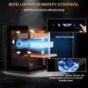 50L Electric Cigar Humidors, Thermostatic Electric Cooler Cabinet with Water Tank, Temperature & Humidity Controlable, Digital LED Screen, Electronic Wine Cooler Humidor Cedar Wood for 300 Cigars view 4