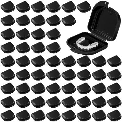 Sherr Dental Retainer Case with Holes,120 Pcs,Black