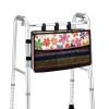 LedBack Cute Floral Stripes Walker Bag Large Capacity Organizer Storage Pouch, Basket for Walkers to Carry Things Walker Accessories for Seniors, Elderly view 2