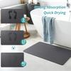 Premium Diatomaceous Earth Stone Bath Mat - Quick Dry Non Slip Bathroom Floor Mat, Diatomite Shower Mat for Bathroom, Stone Drying Mat for Kids & Pets, Stone Bathroom Mat(23.6"x15.3"-Dark Gray) view 2