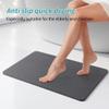 Premium Diatomaceous Earth Stone Bath Mat - Quick Dry Non Slip Bathroom Floor Mat, Diatomite Shower Mat for Bathroom, Stone Drying Mat for Kids & Pets, Stone Bathroom Mat(23.6"x15.3"-Dark Gray) view 4