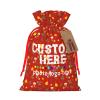 Personalized Christmas Gift Bags Custom Santa Sack With Your Own Photo Text Logo Customized Christmas Eve Box Bag for Holiday Presents Storage Red Santa Sack view 1