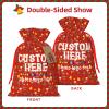 Personalized Christmas Gift Bags Custom Santa Sack With Your Own Photo Text Logo Customized Christmas Eve Box Bag for Holiday Presents Storage Red Santa Sack view 2