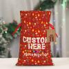 Personalized Christmas Gift Bags Custom Santa Sack With Your Own Photo Text Logo Customized Christmas Eve Box Bag for Holiday Presents Storage Red Santa Sack view 4