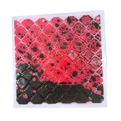 3D Liquid Sensory Tiles with Textured Surface - Interlocking Floor Mat for Sensory Play, Motor Skills Development & Pikler Triangle Accessories(Pink+Black)