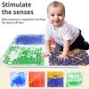 3D Liquid Sensory Tiles with Textured Surface - Interlocking Floor Mat for Sensory Play, Motor Skills Development & Pikler Triangle Accessories(Pink+Black) view 2