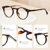 FancyFlower Classic Round Reading Glasses for Women Men - Heritage Tortoise - Stylish Frame with Blue Light Blocking Lenses Readers 1.0X view 4