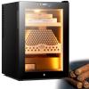 50L Electric Cigar Humidors Temperature Control System, Cooling & Heating Humidor Cabinet with Spanish Cedar Wood Shelves & Hygrometer, Father's Day Gifts for Men(A) view 1