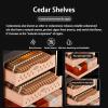 50L Electric Cigar Humidors Temperature Control System, Cooling & Heating Humidor Cabinet with Spanish Cedar Wood Shelves & Hygrometer, Father's Day Gifts for Men(A) view 4