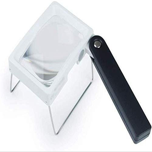 MOWFXUA Screen Magnifier Magnifier, 3. 5X Portable Desktop Magnifier Folding Pocket Magnifying Glass to Read The Elderly Child Watch Magnifier with LED Light